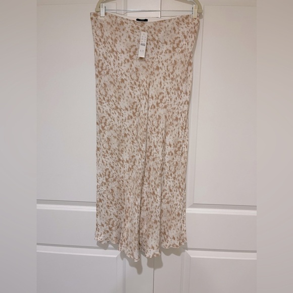 J. Crew Dresses & Skirts - J.Crew NWT drapery cupro-blend flared slip skirt with side slits BK725 sz L